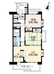 URアーバンラフレ鳴海【0040401号室】の間取り