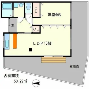 マンション佐脇【1階】の間取り