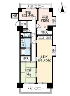 URアーバンラフレ志賀【0050601号室】の間取り
