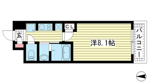 KITANO FLAT’S【103号室】の間取り