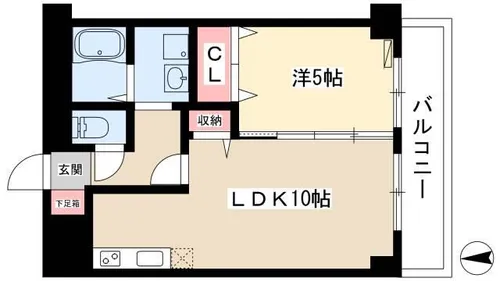 KIRAKUマンション【405号室】の間取り
