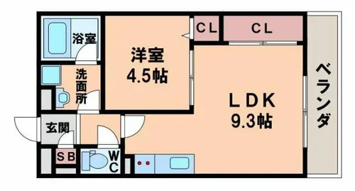 KTIレジデンス阿倍野【2階】の間取り