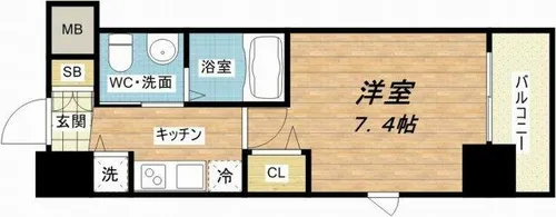 TLRレジデンス本町WEST【10階】の間取り