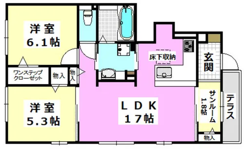 プレジールA棟【1階】の間取り