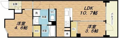 アーバネックス心斎橋EAST【8階】の間取り