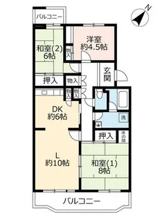 UR名谷公園前【3700502号室】の間取り