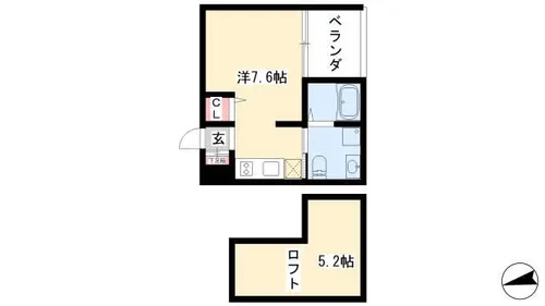 Haus Ruhe 高畑【1階】の間取り