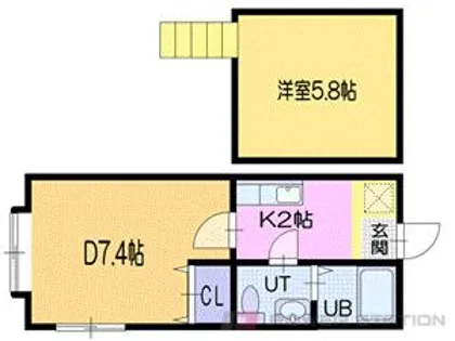 M&Mヒルズ花園【1階】の間取り