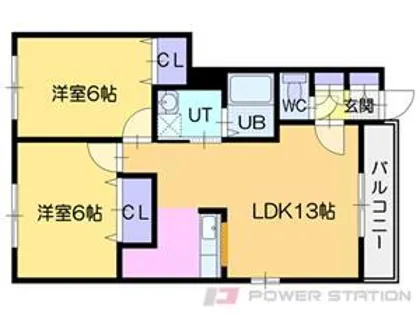 牧場壱番館【1階】の間取り