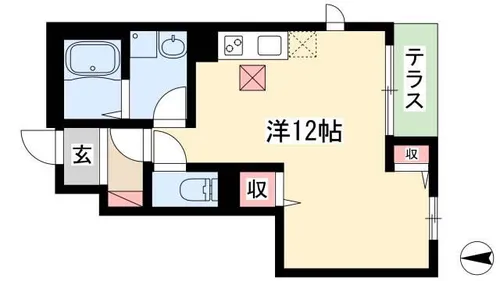 キャットテール【101号室】の間取り