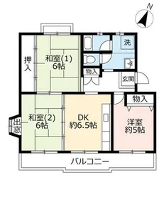 URグリーンタウン槇島【2100206号室】の間取り