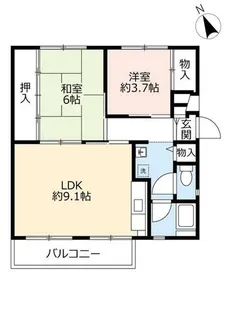 UR中登美第三【D020301号室】の間取り