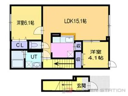 K・SヴィラⅢ【2階】の間取り
