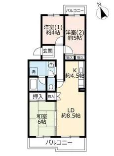 UR真美ヶ丘6丁目【0050202号室】の間取り