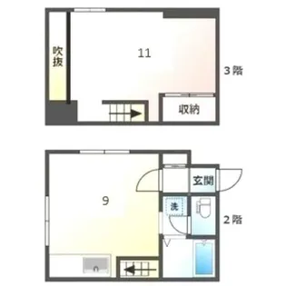 北海道札幌市手稲区富丘二条3丁目【アパート】の間取り