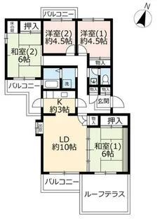 UR馬見南6丁目【0040206号室】の間取り