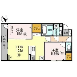 兵庫県明石市大久保町福田3丁目【アパート】の間取り