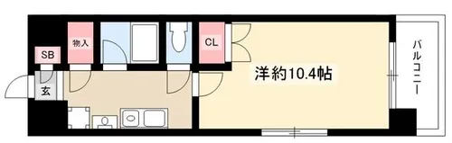 レージュAsano【403号室】の間取り