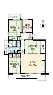 UR横尾【0010306号室】の間取り