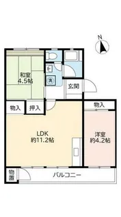 UR鈴蘭台第一【0280202号室】の間取り