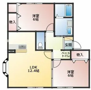 タウンコートツイン【1階】の間取り