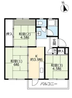 UR鈴蘭台第二【0230503号室】の間取り