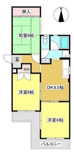 ハイツ東山【2階】の間取り