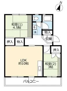 UR男山【C150402号室】の間取り