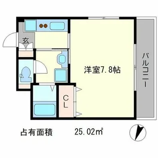 アベニール出町柳【2階】の間取り