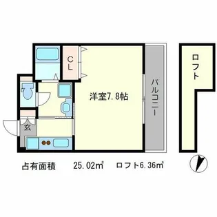 アベニール出町柳【3階】の間取り