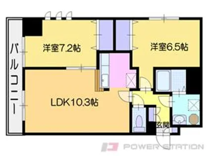 メゾン・ド・アラカルト稲穂【6階】の間取り