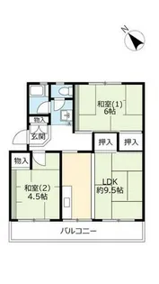 UR南花台【0280303号室】の間取り