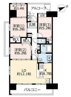 URアーバンラフレ鶴舞公園【0010201号室】の間取り