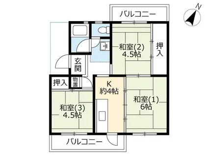 UR落合【3100501号室】の間取り