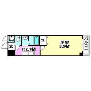 オアシスブリリアント【2階】の間取り