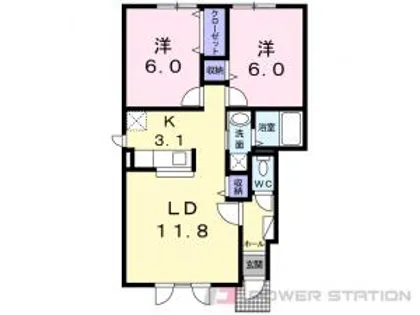 ル・シーニュ大和Ⅲ【1階】の間取り