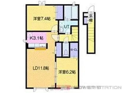 ル・シーニュ大和Ⅱ【2階】の間取り