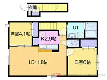 ル・シーニュ大和Ⅰ【2階】の間取り