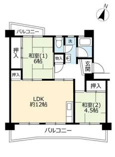 UR中山五月台【0230303号室】の間取り