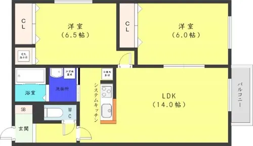 ル・ファール南円山【4階】の間取り