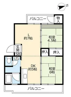 UR朝倉【0280207号室】の間取り