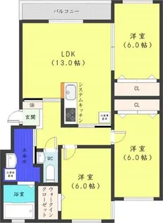 グランメール石山通【2階】の間取り