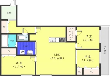 北海道札幌市中央区伏見2丁目【マンション】の間取り