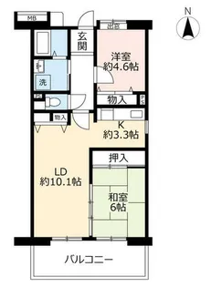 URアーバンラフレ虹ヶ丘南【0030705号室】の間取り