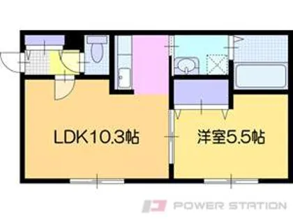 プレシェルト1条通【2階】の間取り