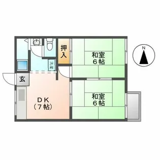 コーポ明日香【105号室】の間取り