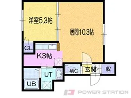 1LDKの間取り画像