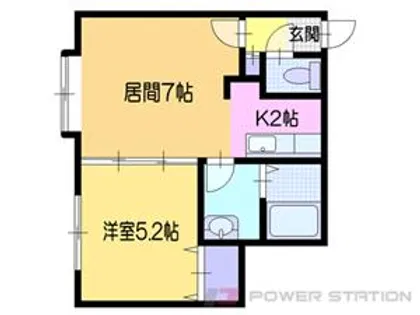 アレックス小樽【1階】の間取り