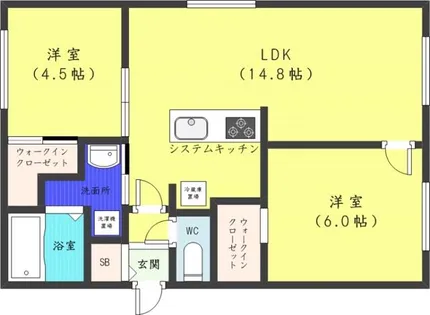 Cherisis北円山【1階】の間取り