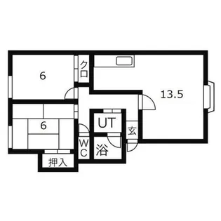 北海道札幌市手稲区西宮の沢一条4丁目【アパート】の間取り